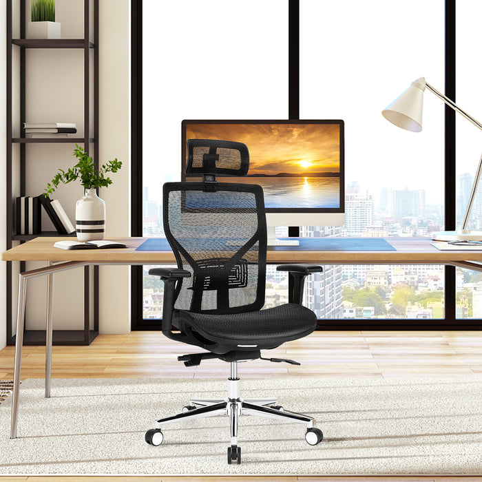 Mesh Ergonomics - Adjustable Office Chair with Sliding Seat and Lumbar Support - Ideal for Long Hours of Sitting at Work