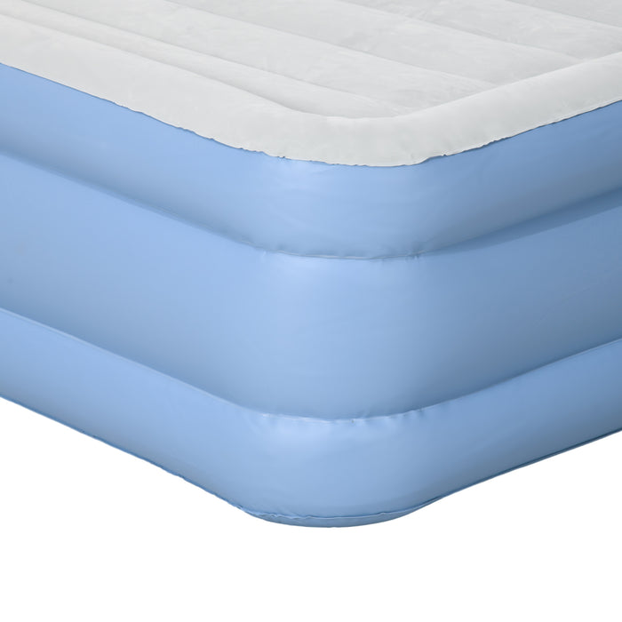 Extra-Wide Single Airbed with Integrated Electric Pump - Comfortable Inflatable Sleeping Solution - Ideal for Camping and Overnight Guests