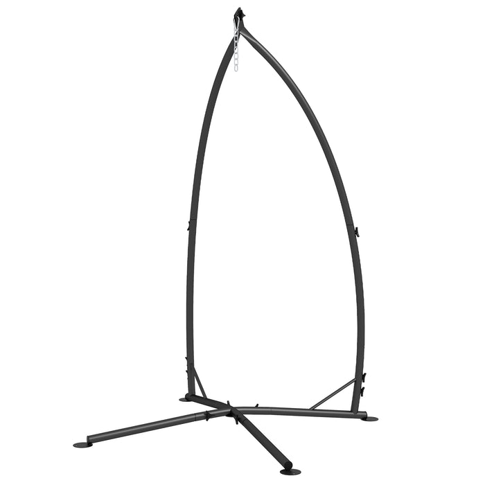 Heavy-Duty Metal Hammock Chair Stand with Chain - Sturdy Frame for Hanging Air Porch and Egg Chairs - Ideal for Relaxing Indoor/Outdoor Lounge Spaces