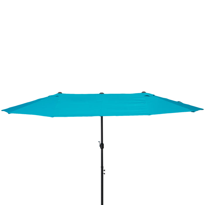 Double-Sided Patio Parasol Sun Umbrella, 4.6m - UV Protection and Adjustable Shade - Ideal for Outdoor Entertainment and Garden Relaxation