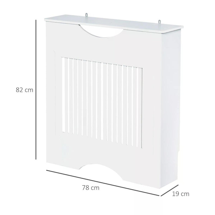 E1 Class Radiator Cover - 12mm Thick MDF Engineered Wood, 78cm Width - Sleek White Home Heating Solution for Safety and Décor