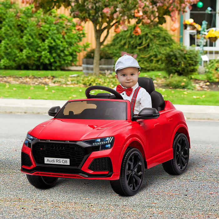 Audi RS Q8 6V - Electric Ride-On Toy Car with Remote Control, Music, Lights, USB & MP3 Player, in Red - Perfect Gift for Children to Explore Outdoors