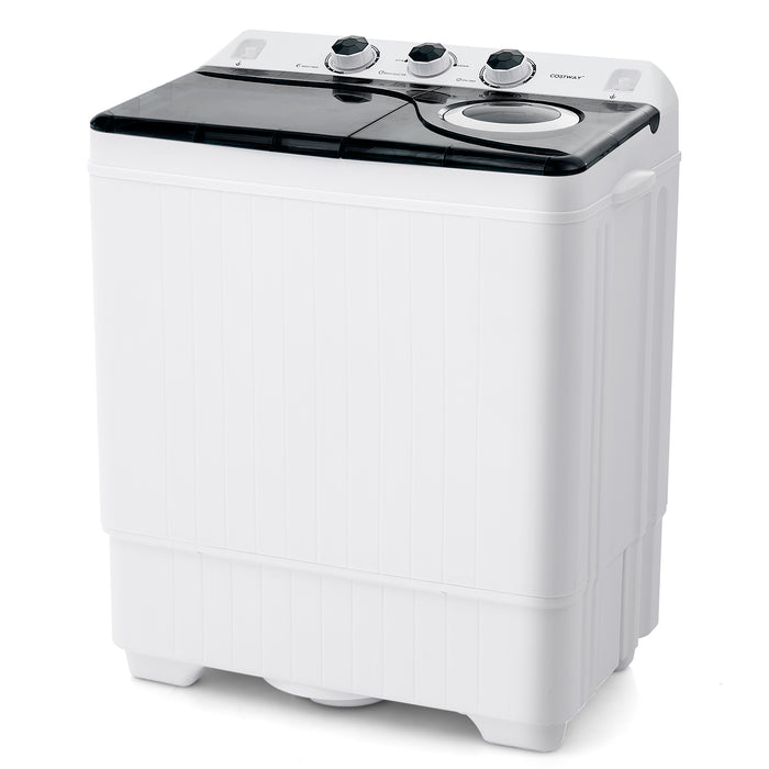Portable Laundry Washer Spin Dryer - Compact and Functional with Timing Function and Drain Pump - Ideal for Small Spaces and Quick Laundry Solutions