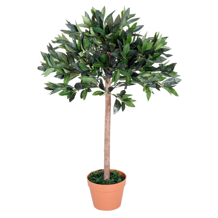 3ft Faux Olive Tree with Lush Green Leaves - Perfect Indoor Decorative Plant for Home or Office - Potted in Stylish Orange Container