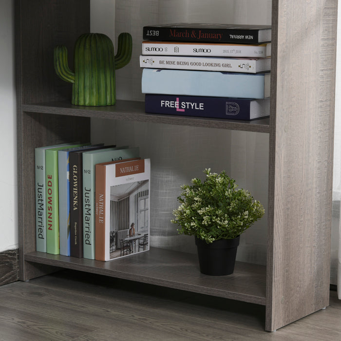 L-Shaped Corner Desk with Keyboard Tray and CPU Stand - Spacious Worktop with 2 Shelves and Drawer for Home Office - Ideal for Study Room and Bedroom, Grey Finish