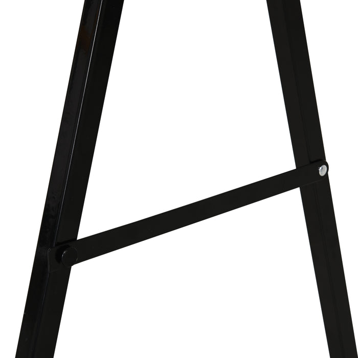 Heavy-Duty Steel Sawhorse Pair - 125kg Capacity with Non-Slip Cushions and Side Grips - Space-Saving Foldable Design for Workshop Organization