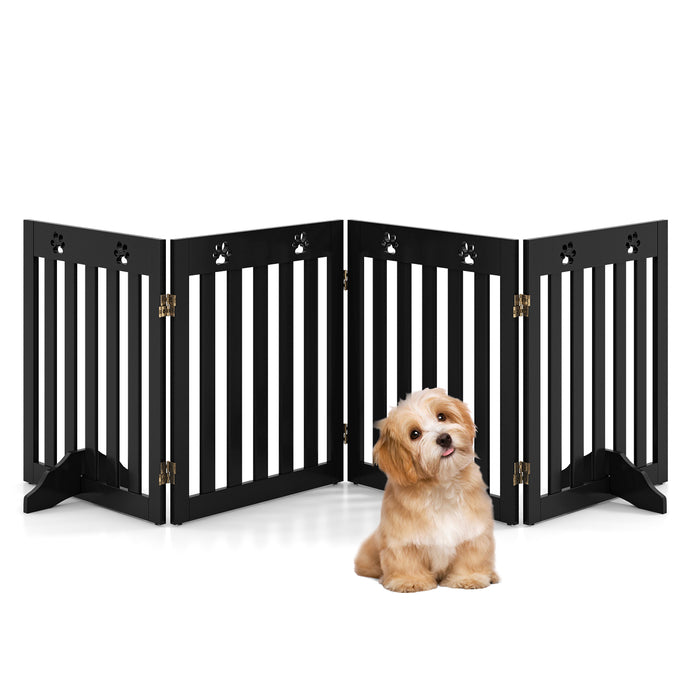 4 Panels Folding Pet Gate - Versatile Home Solution for Pet Restriction - Ideal for Keeping Dogs & Cats Safe and Contained