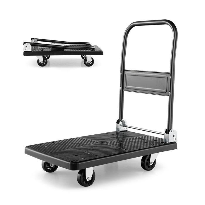 Compact Folding Push Cart - Dolly Moving Platform Hand Truck - Ideal for Transportation and Moving Needs