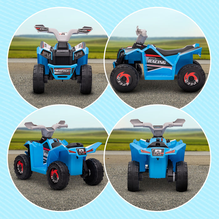 6V Quad Bike - Durable Wear-Resistant Wheels & Dual Direction Control - Perfect Ride-on Toy for Toddlers 18-36 Months, Blue