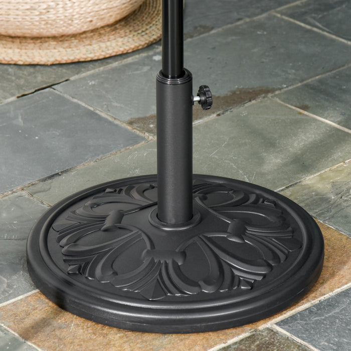 Heavy Duty Round Cement Parasol Base - Durable Umbrella Stand for Outdoor Garden Stability - Ideal for Patio Shade & Weather Resistance