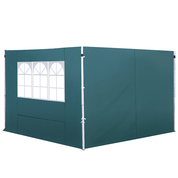 3M Gazebo - Interchangeable Green Sidewall for Outdoor Shelter - Enhances Privacy and Protection for Events