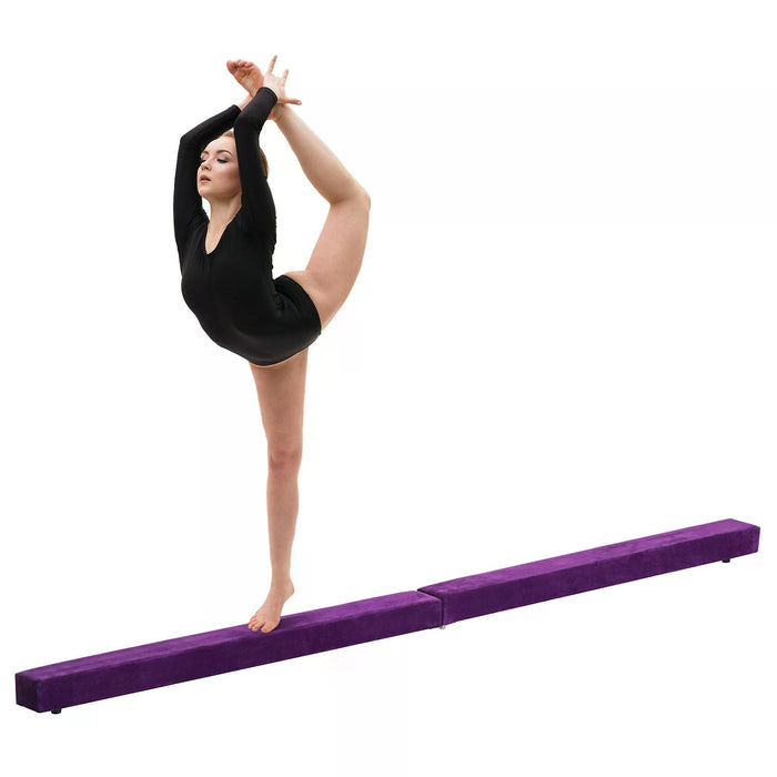 Gymnastics Balance Beam Trainer - 2.4m Length, Durable Purple Equipment - Ideal for Training & Skill Development