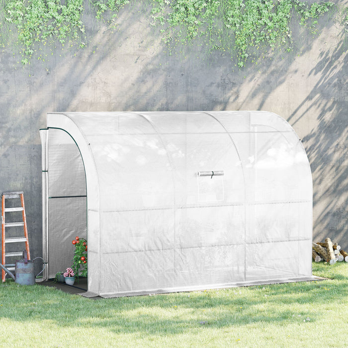 Walk-In Greenhouse - Spacious Plant Nursery with PE Cover, Zippered Doors, and 3-Tier Shelving - Perfect for Home Gardening and Seedling Protection