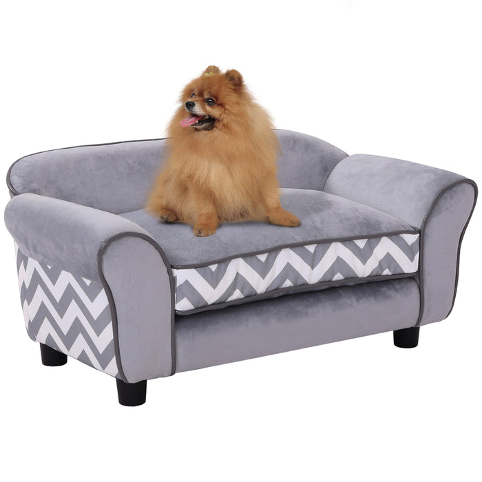 Pet Chair Lounge with Soft Cushion - XS-Small Dog & Cat Sofa Bed, Washable Cover, Wooden Frame with Removable Legs - Comfortable Resting Spot for Your Small Pets