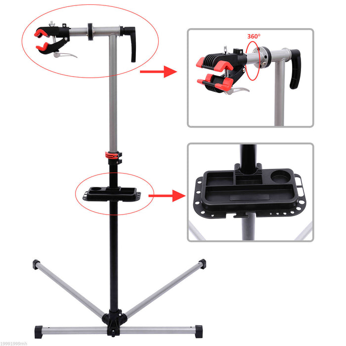 Bike Master ProWorkstand - Heavy-Duty Adjustable Bicycle Repair & Maintenance Station with Display Rack - Ideal for Professional Cyclists & Home Mechanics