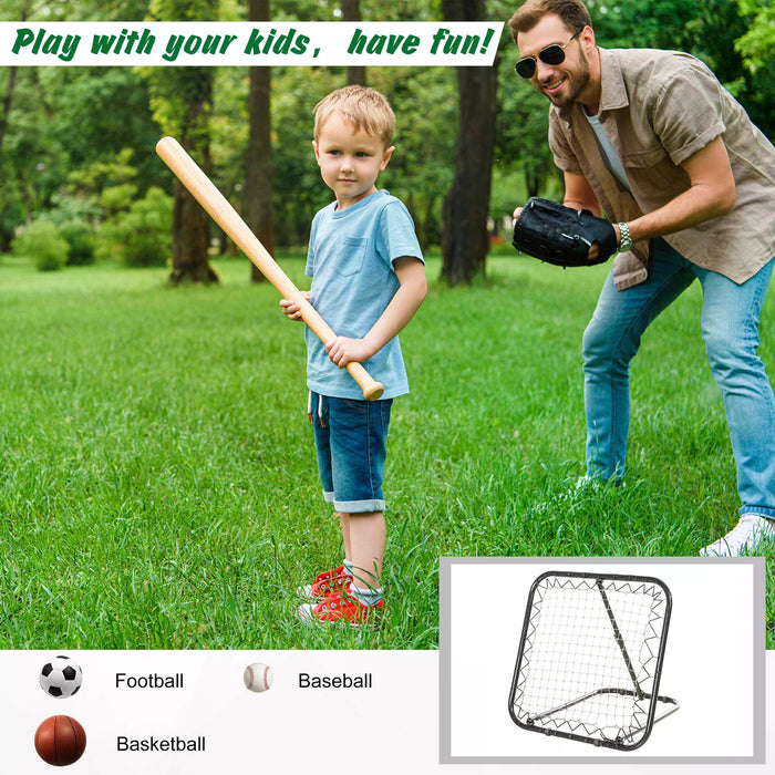 Rebounder Training Net - Angle Adjustable for Football, Baseball, Basketball Goal Practice - Ideal for Daily Sports Training Sessions