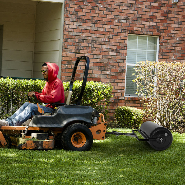 Garden Gear 63L - Lawn Roller with Gripping Handle in Black - Perfect for Gardeners and Landscaping Needs