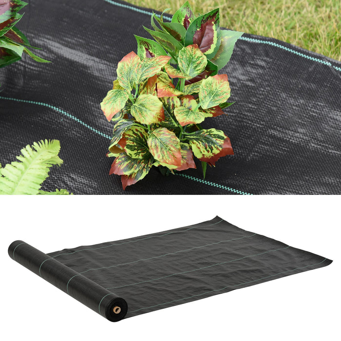 Gardener Premium Weed Barrier - 50m Durable Heavy-Duty Landscape Fabric for Gardening - Easy Installation for Effective Weed Control