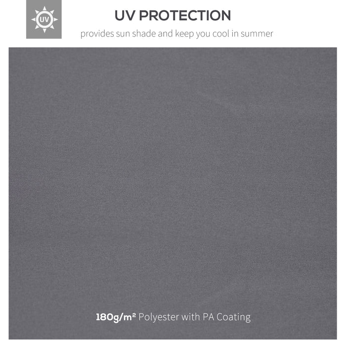 Gazebo Canopy Replacement Roof - 3x3m Deep Grey Top Cover, Weather-Resistant - Ideal for Outdoor Events and Garden Shade