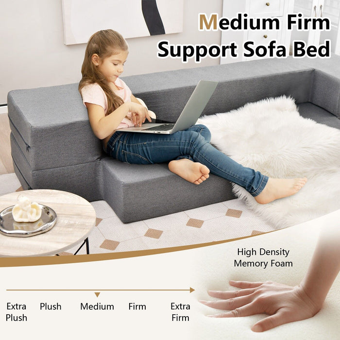 Convertible Sofa Bed - Folding Design, Queen Size, With Washable Cover - Perfect Solution for Guest Stay Overs or Small Living Spaces
