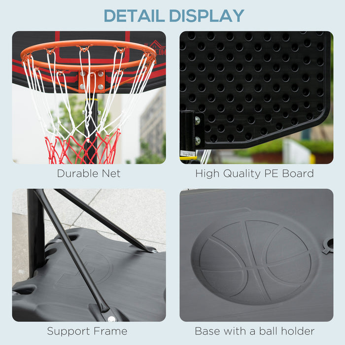 Adjustable Basketball Hoop Stand with Mobility - Wheeled Design & Heavy-Duty Stability - Ideal for Home & Recreational Use