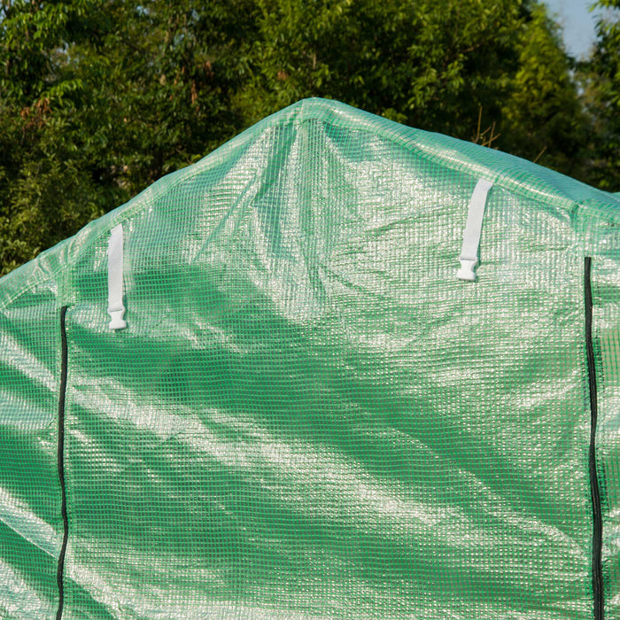 Polytunnel Walk-In Greenhouse with Observation Windows - Sturdy Outdoor Gardening Solution, 3x2M Size - Ideal for Garden and Backyard Enthusiasts