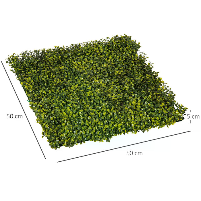 Artificial Milan Grass Wall Panels - 12 PCS Faux Hedge Greenery Screen, Encrypted 20x20 inch Wood Paneling - Ideal for Privacy, Wall Decor, and Backdrops