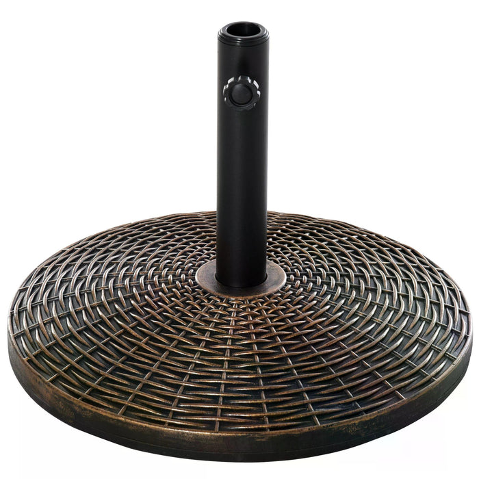 Heavy-Duty 25kg Patio Umbrella Base - Weather-Resistant Parasol Holder for Outdoor Use - Ideal Stand for Stability & Support