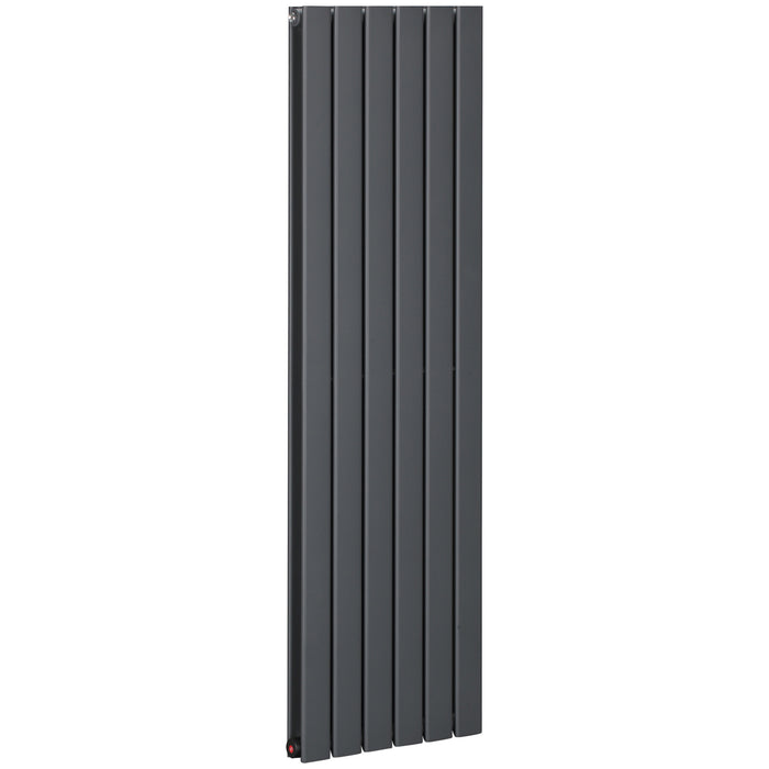 Space Heater 46x160cm - Water-Filled Quick Warm-Up Horizontal Designer Radiator - Ideal for Living Rooms, Studies, and Bathrooms in Grey