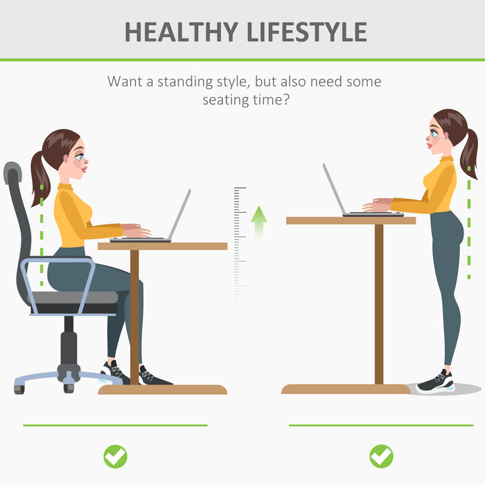 Height Adjustable Electric Standing Desk - 140x70cm Workspace with 4 Memory Presets - Ergonomic Stand Up Desk for Home Office Comfort