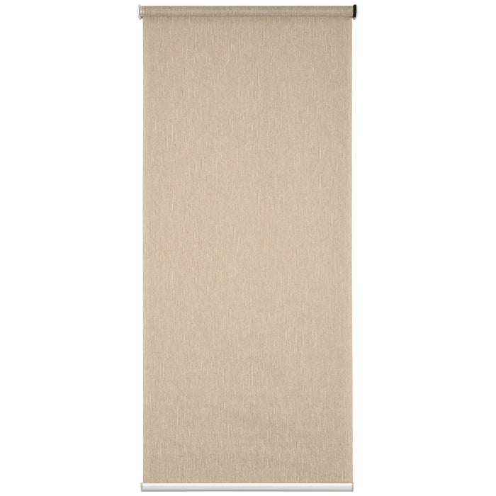 Smart Roller Blinds with UV Protection - Rechargeable WiFi Electric Window Shades, Easy Fit, 80x180cm, Brown - Ideal for Home and Office Privacy