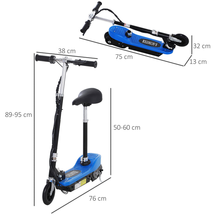 Kids' Outdoor Electric Scooter - 120W Motor & Double 12V Battery, Sporting Ride-On Toy - Perfect for Young Adventurers, Blue Color