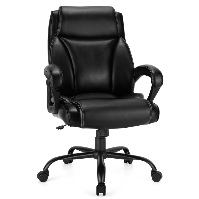 Office Essentials High-Back Chair - Metal Base, Rocking Backrest Office Furniture - Ideal for Extended Office Work