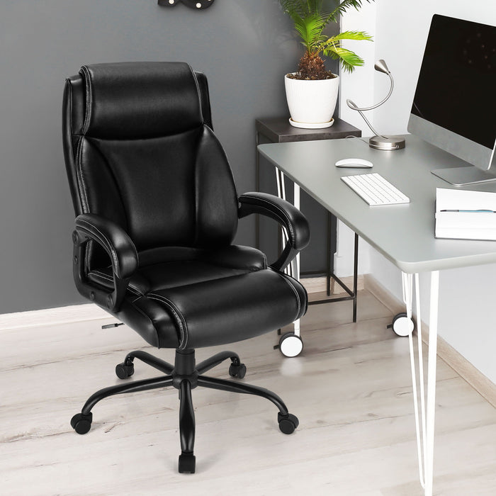 Office Essentials High-Back Chair - Metal Base, Rocking Backrest Office Furniture - Ideal for Extended Office Work