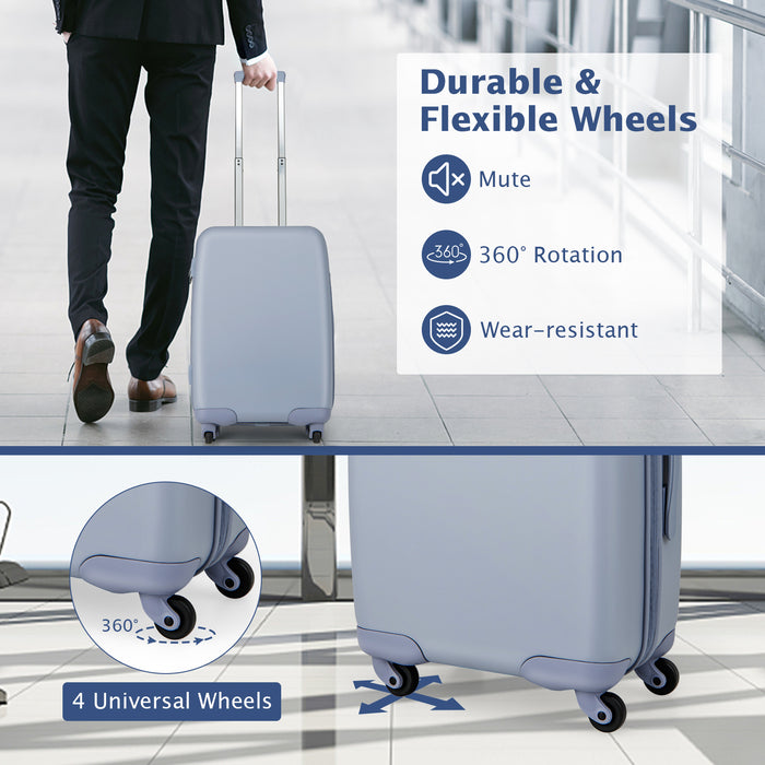 Blue Hardside Luggage - Spinner Wheels, TSA Lock, and Adjustable Handle Features - Ideal for Travelers Seeking Security and Convenience