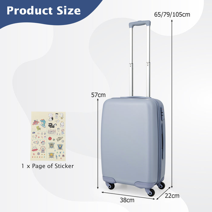 Blue Hardside Luggage - Spinner Wheels, TSA Lock, and Adjustable Handle Features - Ideal for Travelers Seeking Security and Convenience