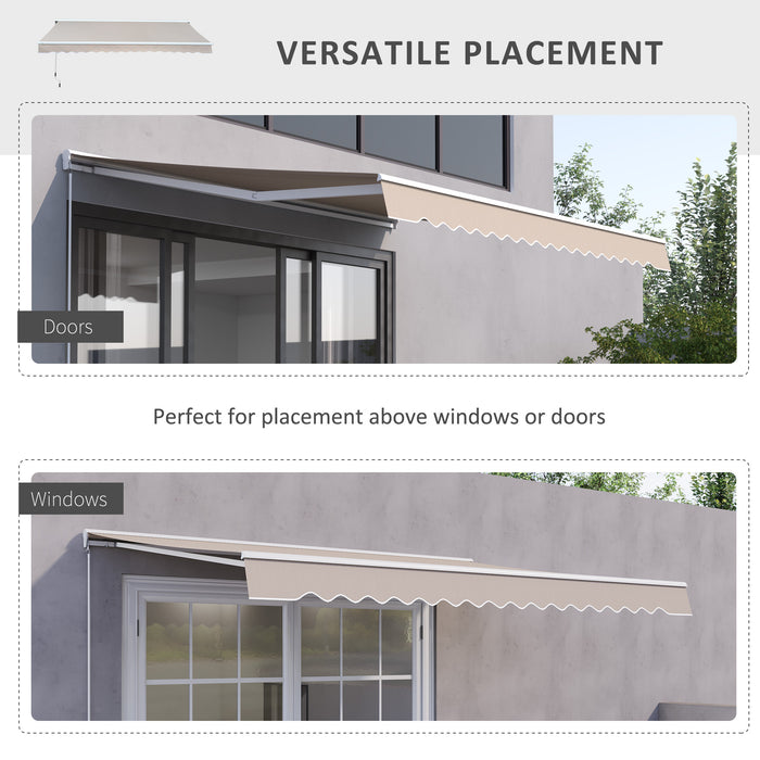 Retractable Manual/Electric Awning, 2.95Lx2.5M - Outdoor Patio Sunshade and Shelter Solution - Ideal for Home and Commercial Spaces