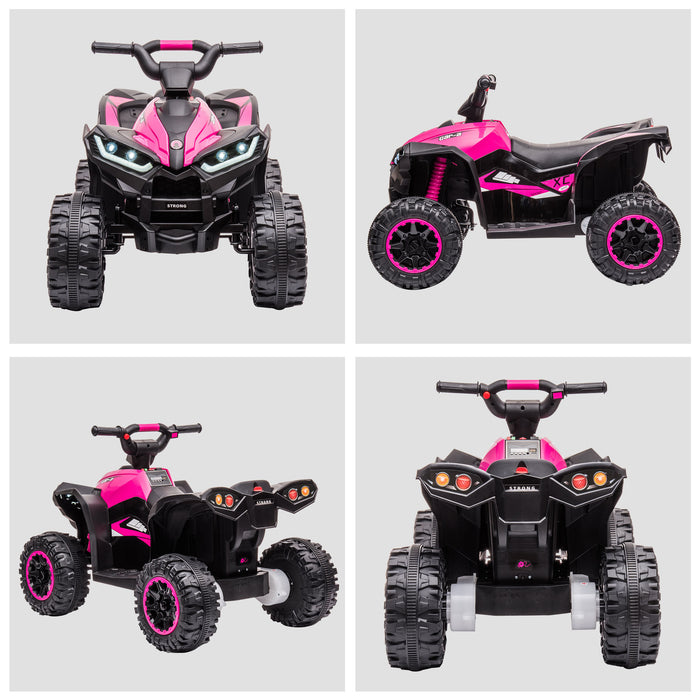 12V Quad Bike ATV Ride-On - Forward/Reverse, High/Low Speed, Slow Start, Suspension, Horn & Music - Ideal Toy for Kids' Outdoor Adventures