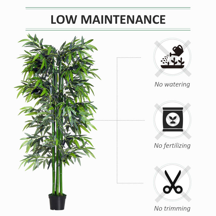 Artificial 6ft Bamboo Tree in a Pot - Lush Green Faux Plant for Decor - Ideal for Home and Office Aesthetics