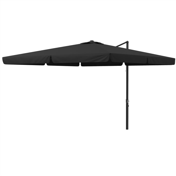 Cantilever Roma Parasol - Aluminium Square Patio Umbrella with Crank Handle, Hanging Garden Design, and Tilt Feature - Ideal Sun Shade for Outdoor Relaxation