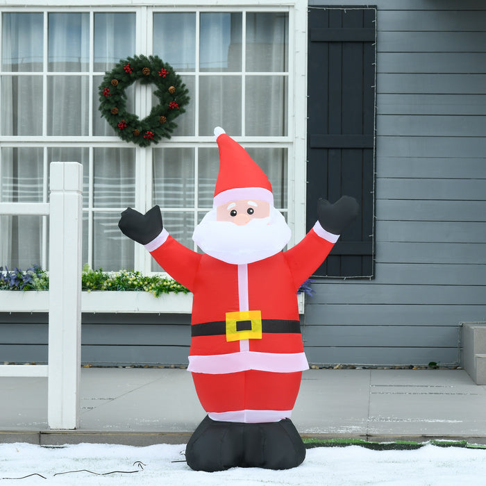 Inflatable Holiday Decor - 1.2 Meter Tall Santa Claus Figure - Festive Decoration for Indoor and Outdoor Spaces