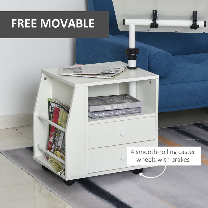 Swivel Bedside Companion - Functional End Table & Nightstand for Living Spaces - Ideal for Bedroom and Living Room Convenience