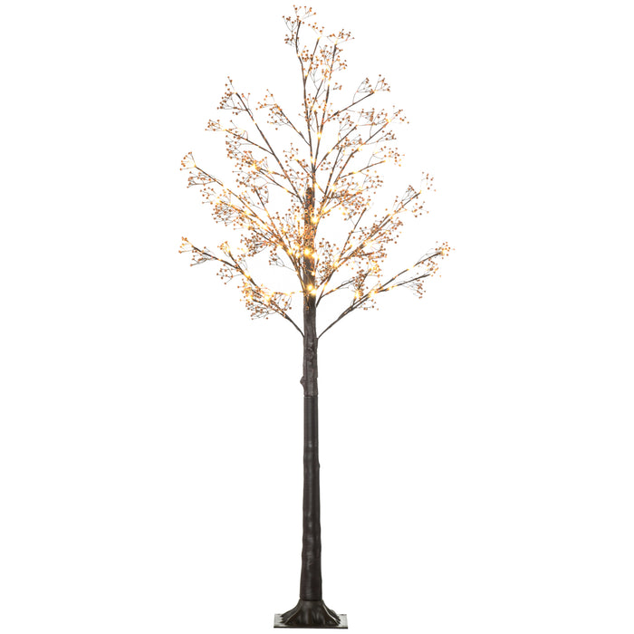 6ft Artificial Gypsophila LED Tree - 96 Warm White LED Lights with Baby Breath Flowers - Elegant Home & Wedding Decor, Suitable for Indoor/Outdoor Use