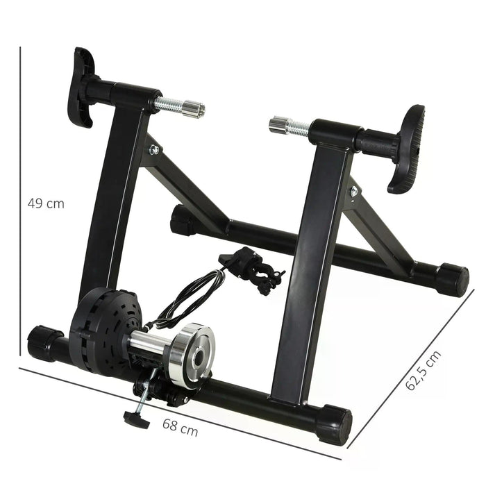 Foldable Indoor Cycling Trainer Stand with 8-Level Magnetic Resistance - Stationary Bike Workout for Home Fitness - Ideal for All-Level Cyclists Seeking Cardio Training