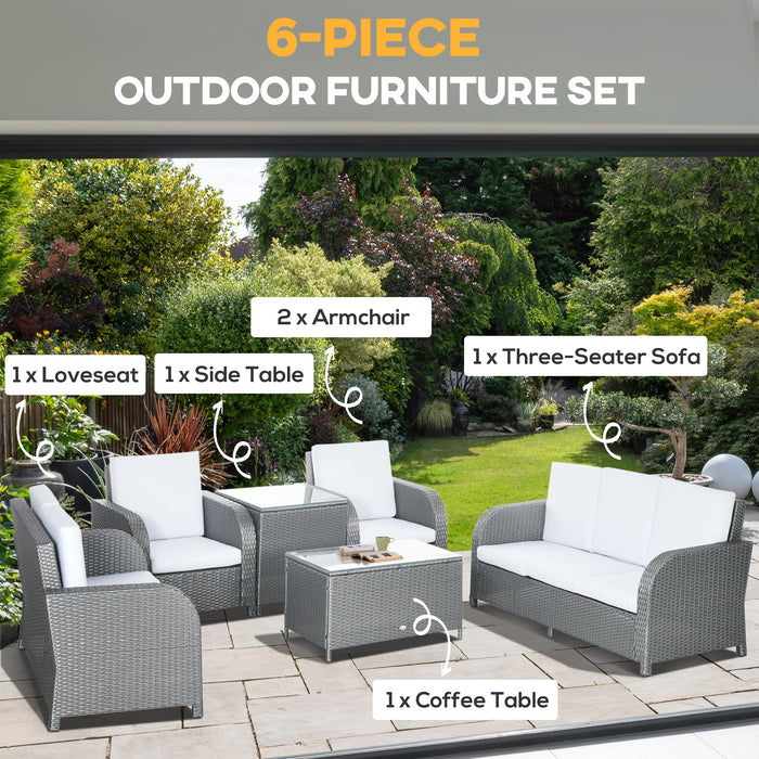 Luxurious 7-Piece Rattan Outdoor Furniture Set - Includes Wicker Sofa, Reclining Chairs & Glass Top Coffee Table - Perfect for Garden Patio Entertainment & Relaxation