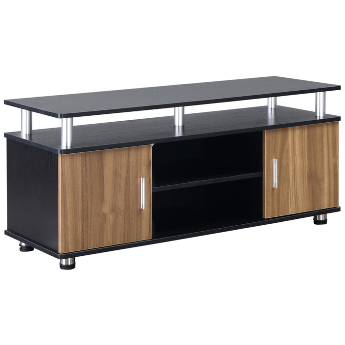 Modern Black TV Stand - 120cm Length, 40cm Width, 52.2cm Height Entertainment Unit - Ideal for Living Room Media Organization