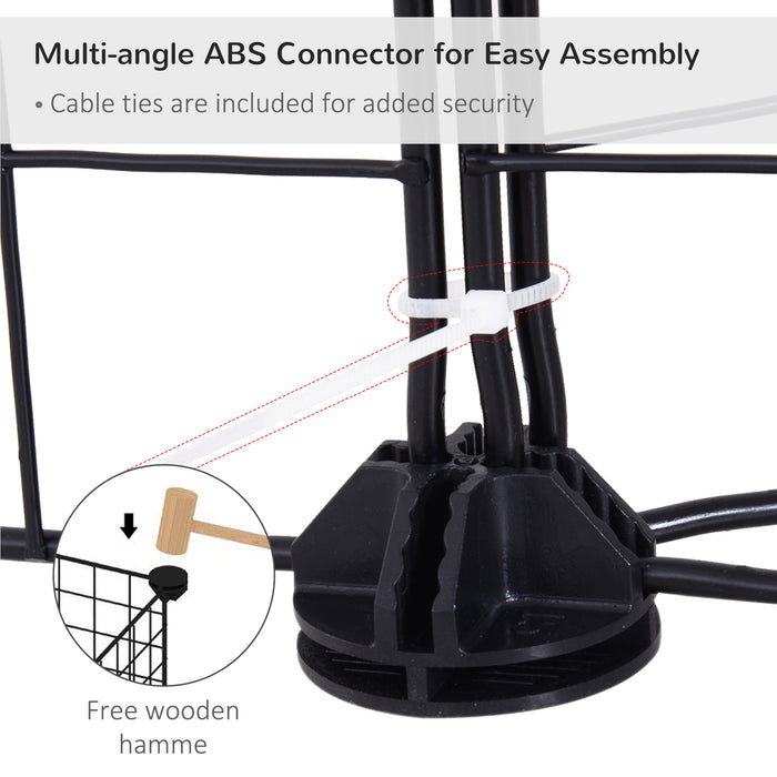 Modular Metal Wire Pet Playpen - 106 x 73 x 36 cm, Durable Black Coating - Ideal for Small Pets & Indoor Play Area