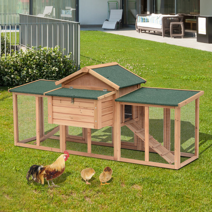 Deluxe Wooden Hen House - Spacious Backyard Chicken Coop with Nesting Box and Outdoor Run - Perfect for Poultry Comfort and Egg Laying