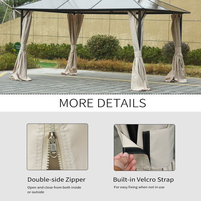 Universal Gazebo Sidewalls 4-Pack - 3x3m Privacy Panels for Canopy & Pavilion - Outdoor Shelter Enhancements in Beige