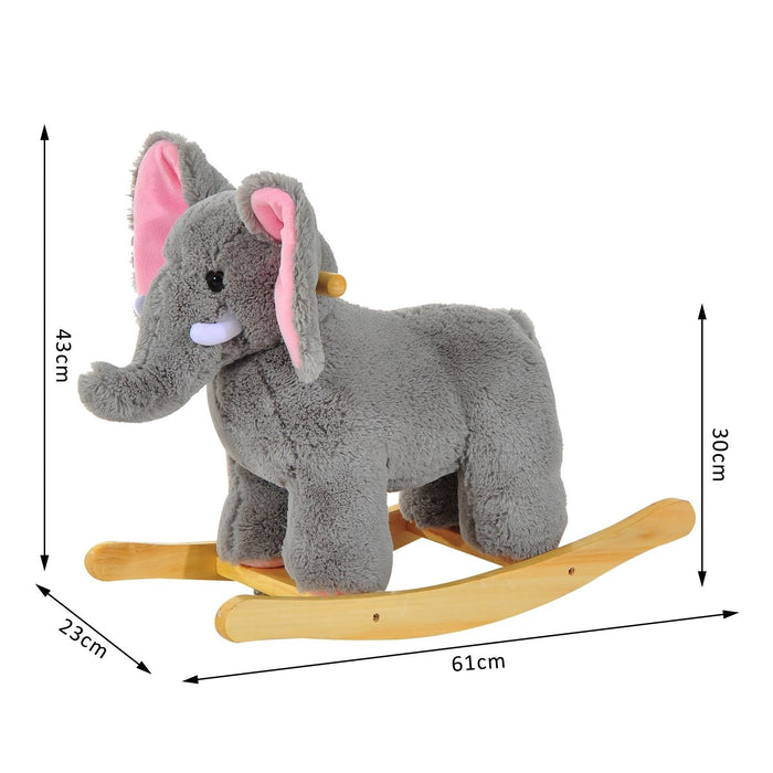 Plush Elephant Ride-On Toy for Kids - Soft and Cuddly Toddler Riding Animal - Grey Elephant Comfort and Fun for Children